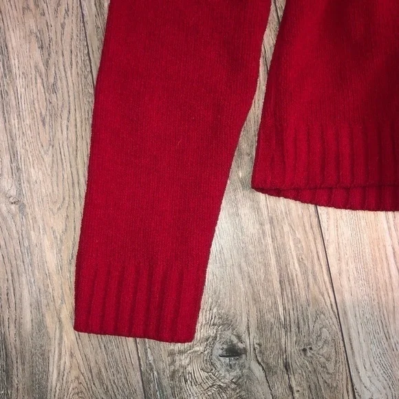 Basic Editions Red Cozy Cable Knit Chunky Oversized Sweater Size Large - Picture 4 of 8